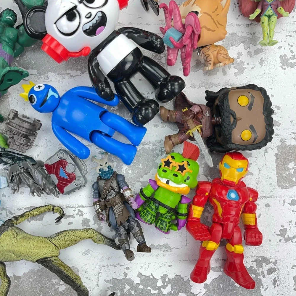 Super Hero Action Figure Lot Bundle Transformers Batman Hulk Marvel Reseller